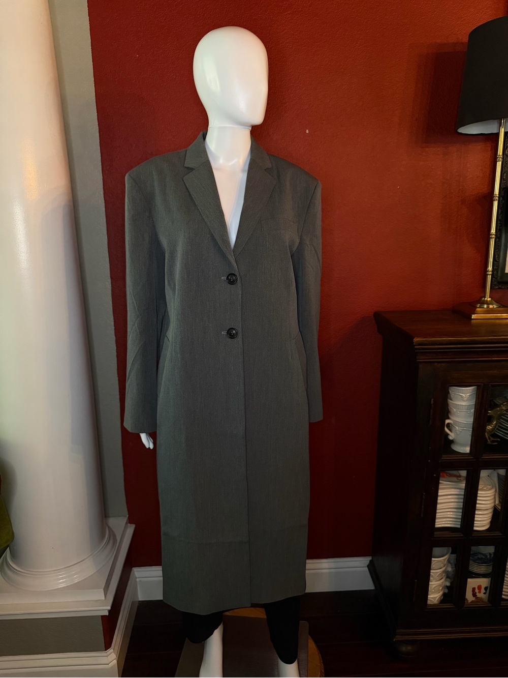Rita Row Noufonts Longline Coat | Dark Grey | Size M - Picture 5 of 13